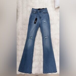 Fashion Nova Light Blue Flare Jeans